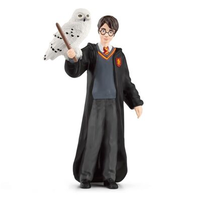 Schleich - Figurine Harry et Hedwige : 4 x 2,5 x 10 cm - Univers Harry Potter - Réf : 42633