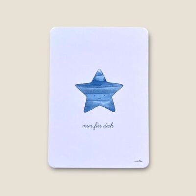 Postkarte Stern "nur für dich"