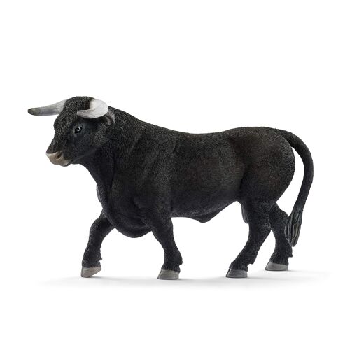 SCHLEICH - figurine Taureau noir : 14,2 x 4,8 x 9cm - Univers Farm World - Réf : 13875