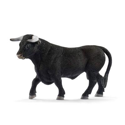 SCHLEICH - Figura Toro Negro: 14,2 x 4,8 x 9cm - Univers Farm World - Ref: 13875
