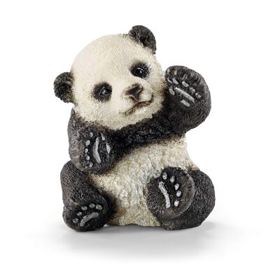 Schleich - Figura Bebé Panda jugando: 3,5 x 4 x 4,5 cm - Wild Life Universe - Ref: 14734