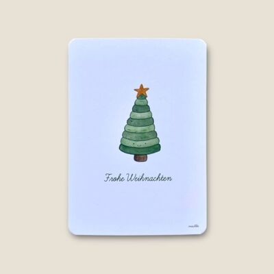 Postkarte Tannenbaum "Frohe Weihnachten"