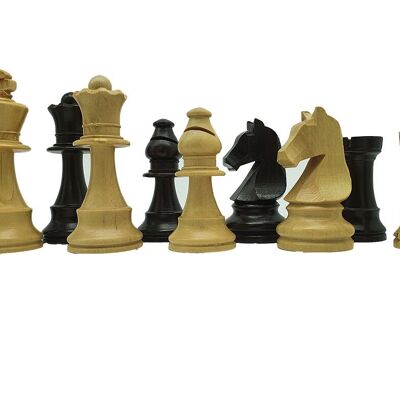 Schachfiguren aus Buchsbaum - Größe Nr. 4, unbeschwert