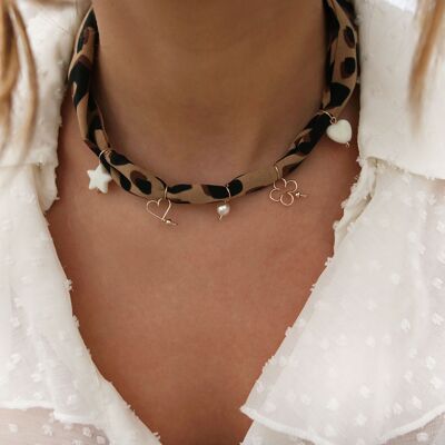 14k goldfilled leopard necklace