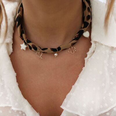 14k goldfilled leopard necklace