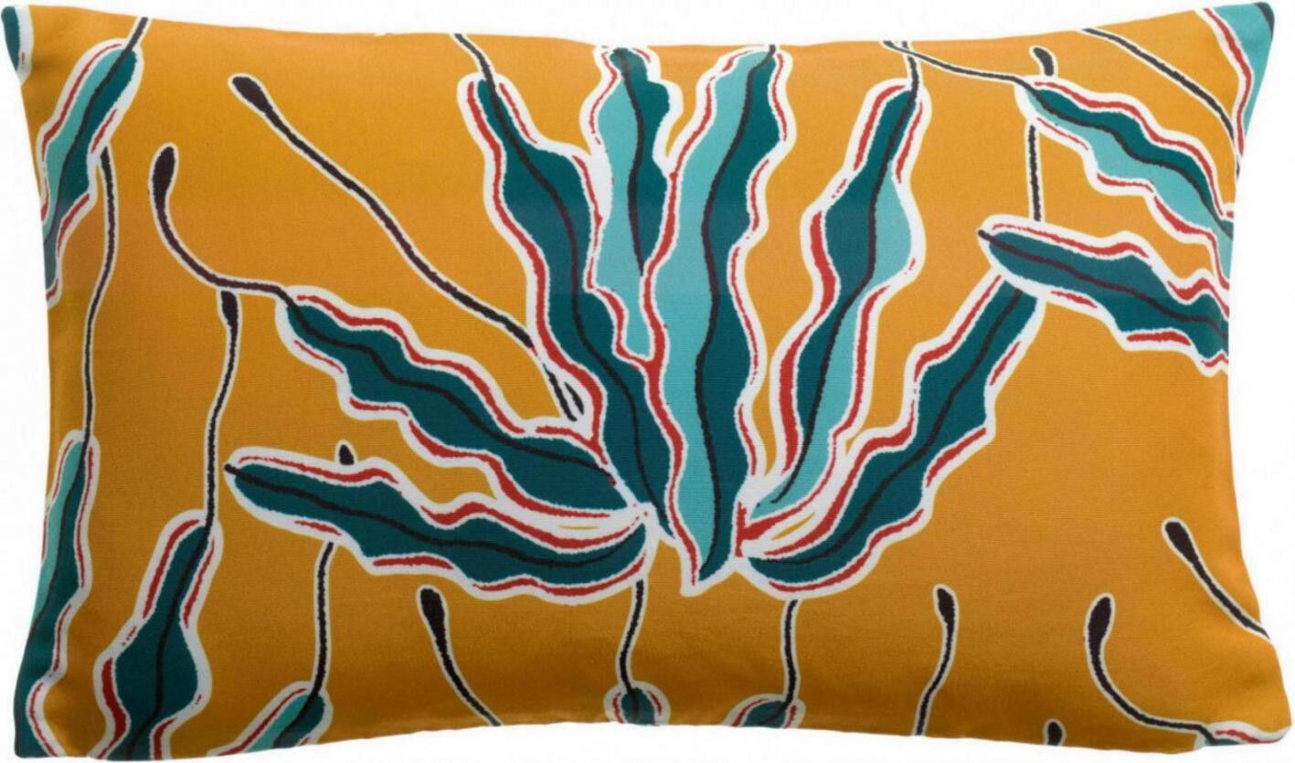 Bedrucktes Outdoor-Kissen Alga Bronze 30 x 50