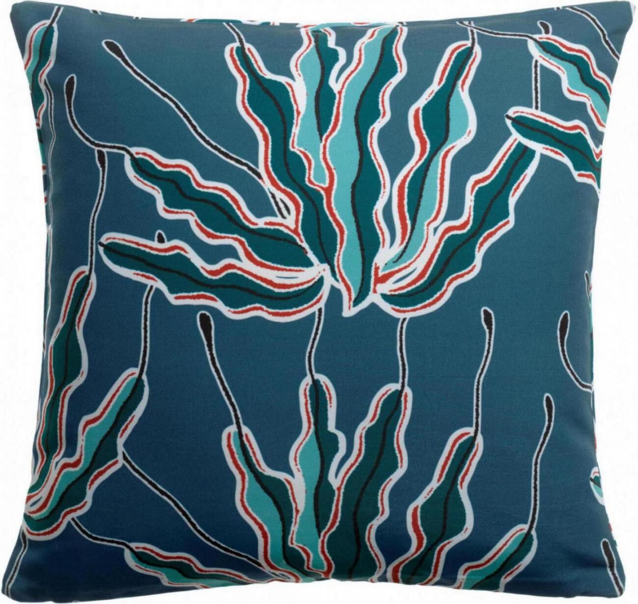 Alga outdoor printed cushion Indigo 45 x 45