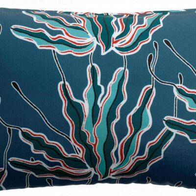 Cuscino stampato da esterno Alga Indigo 40 x 65