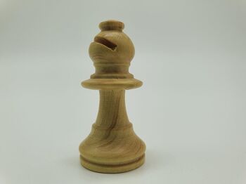 Pièces d'échecs en buis - Taille n°3 lestées 7