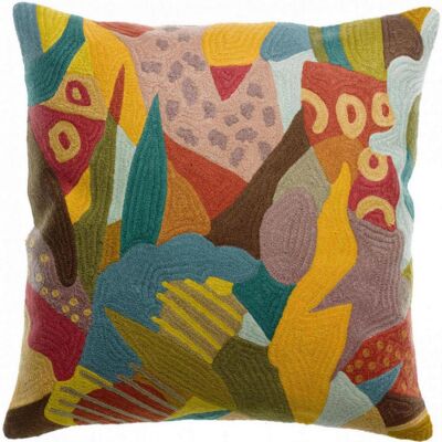 Coussin brodé Izel Minéral 45 x 45