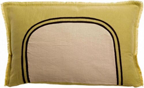 Coussin bicolore Laly Gold 40 x 65