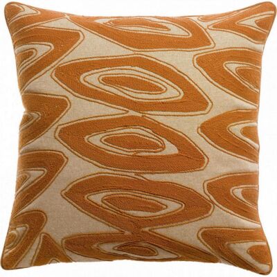 Embroidered cushion Leya Copper 45 x 45