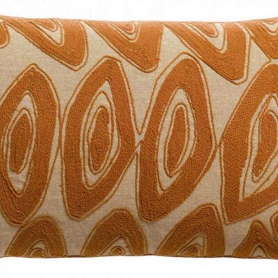 Embroidered cushion Leya Copper 30 x 50