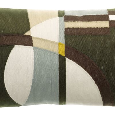 Naël Olive embroidered cushion 30 x 50