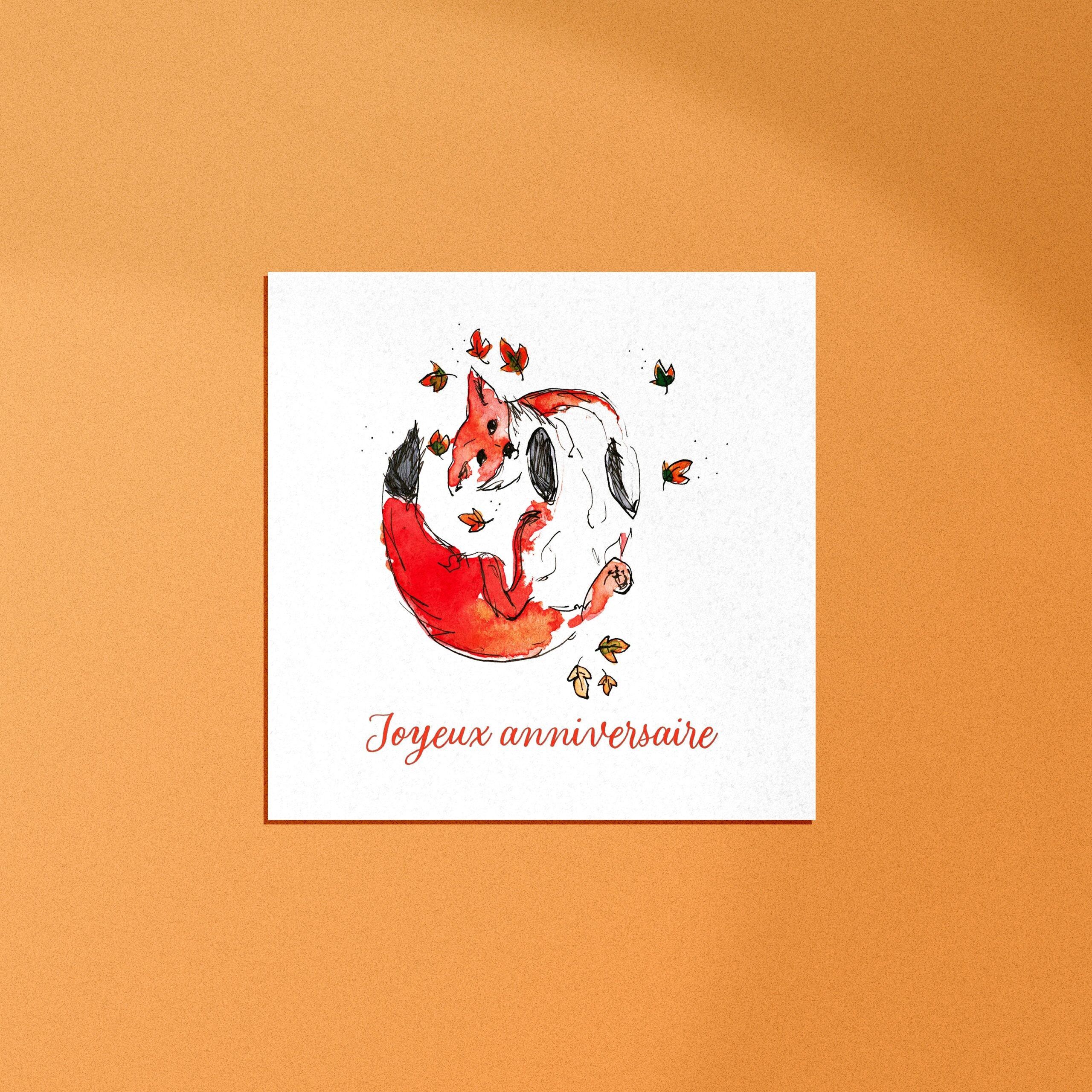 Happy birthday card my fox