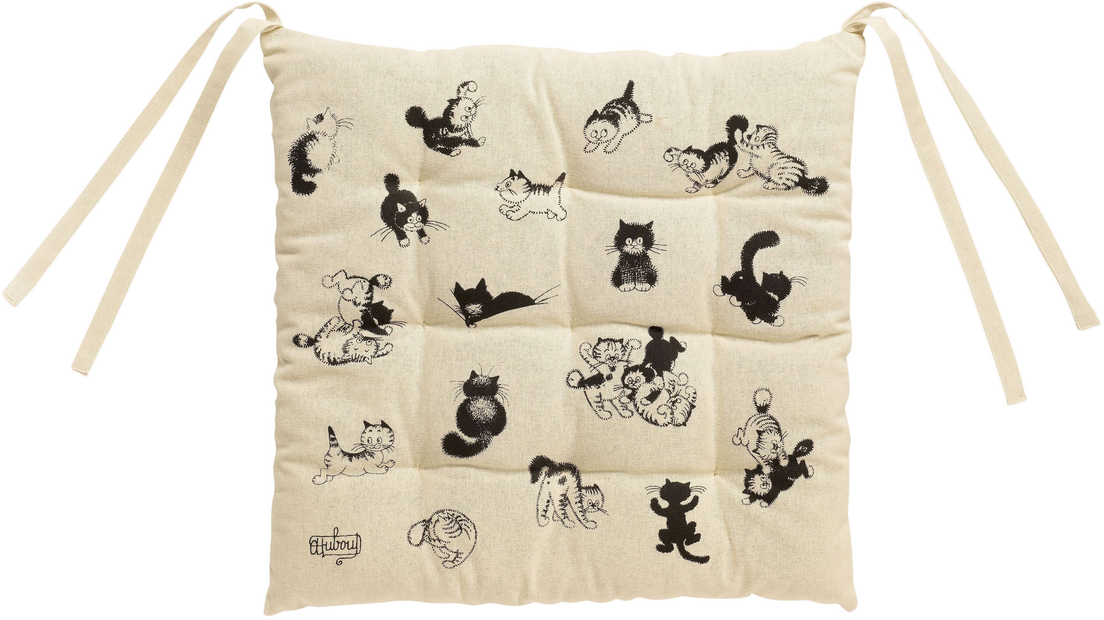 Dubout Cuscino per sedia beige a 9 punti 40 x 40 x 3 cm