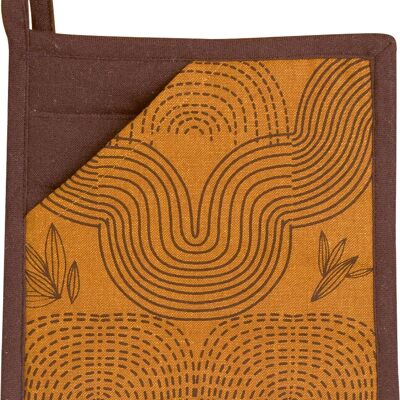 2 in 1 potholder Etna recycled Amber 20 x 20