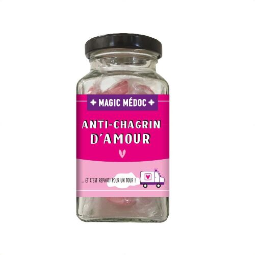 Amour - Bonbons en verrine 90g « Anti-Chagrin d'amour » Magic Médoc