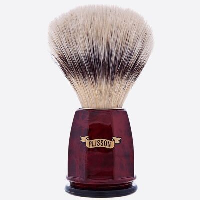 Pennello da barba in fibra sfaccettata 'High Mountain White' - 2 colori FB12