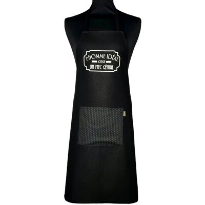Apron, "The ideal man is a great guy" black