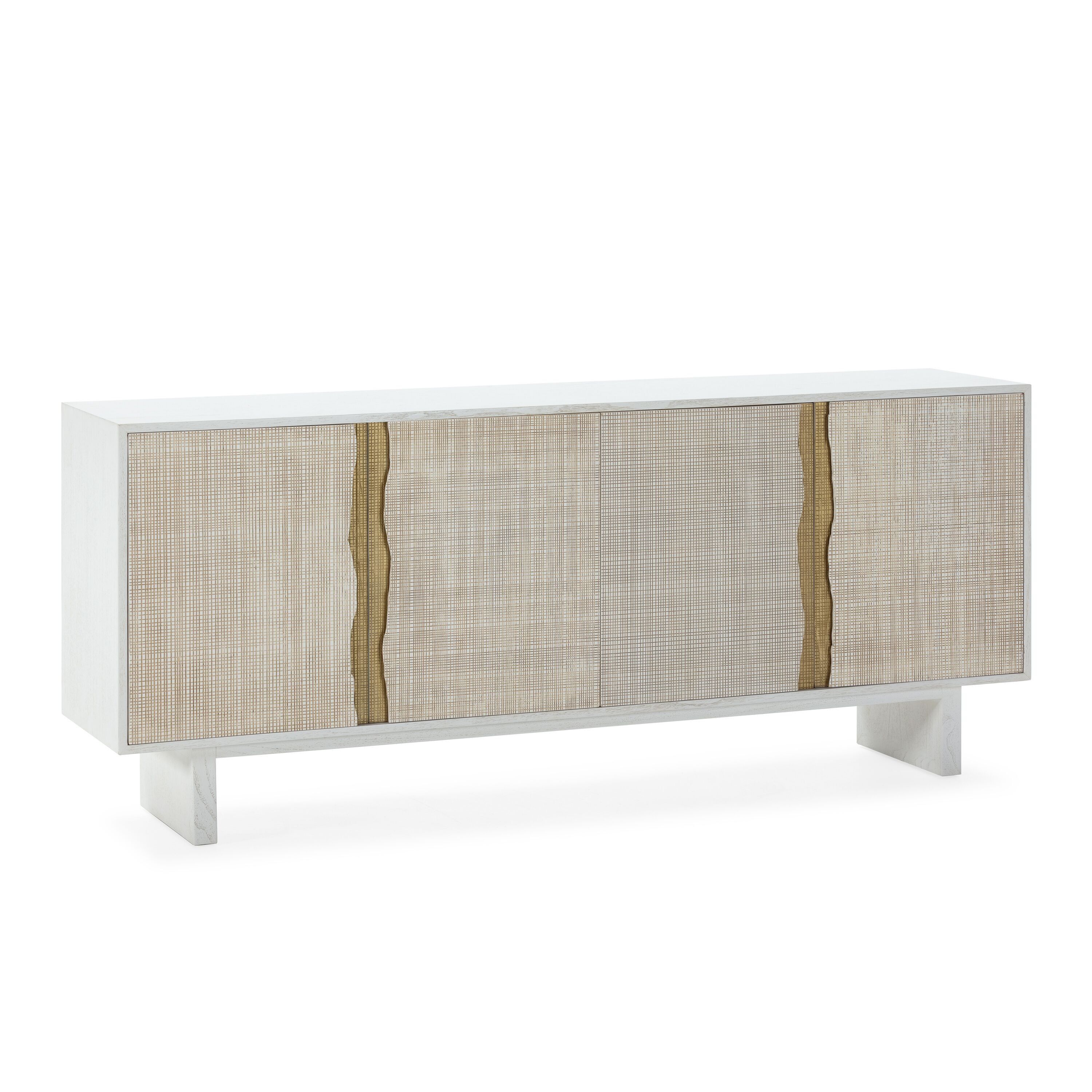 CREDENZA 200X45X85 LEGNO BIANCO/ORO TH2651321