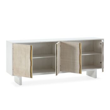 BUFFET 200X45X85 BOIS BLANC/OR TH2651321 4