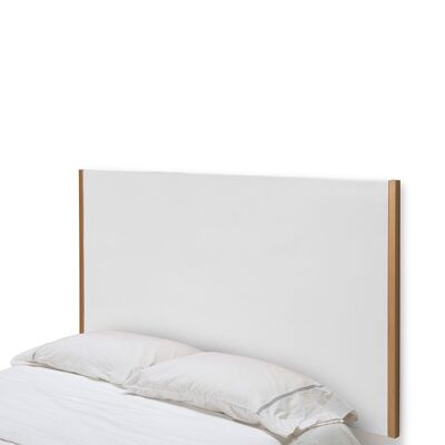 TÊTE DE LIT 190X3X90 BOIS BLANC/MÉTAL DORÉ TH7402701