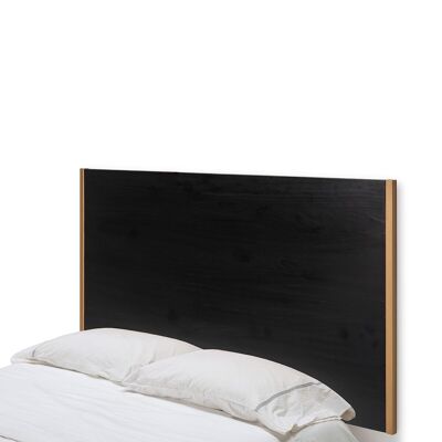 TÊTE DE LIT 190X3X90 BOIS NOIR/MÉTAL DORÉ TH7402801