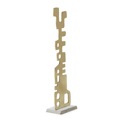 SCULPTURE 25X15X88 MÉTAL DORÉ/NICKEL TH5415600