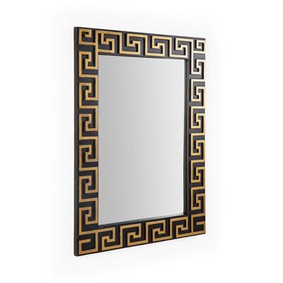 MIRROR 86X3X111 GLASS/WOOD BLACK/GOLD TH6960200