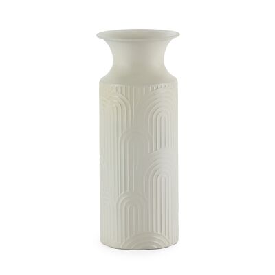 VASE 16X16X41 MÉTAL BLANC TH1339200