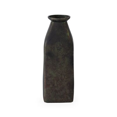 VASE 14X14X38 OXIDGRÜNES METALL TH5417000