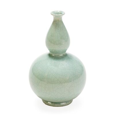 VASO 19X19X31 CERAMICA VERDE CRACKLET TH1991500