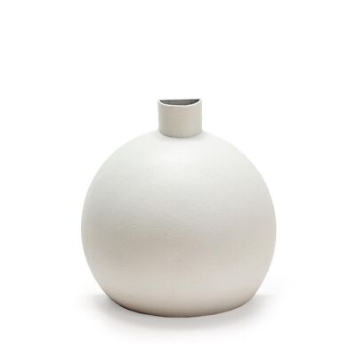 VASE 24X13X25 MÉTAL BLANC TH1335000