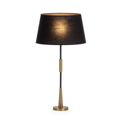 LAMPADA DA TAVOLO 12X12X60 ORO/METALLO NERO/ SENZA SCHERMO TH6587700