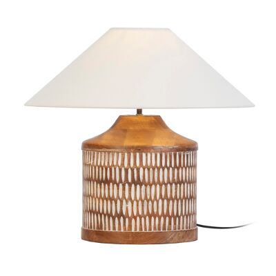 TABLE LAMP 27X27X35 WASHED WHITE WOOD/WITHOUT SCREEN TH1401300