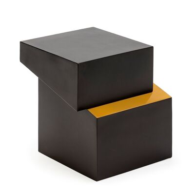 MESA AUXILIAR 40X42X43 METAL NEGRO/DORADO TH3178400