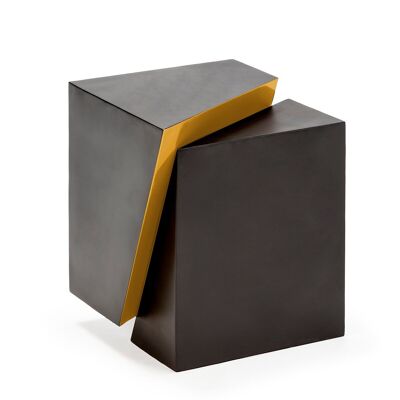 TAVOLO AUSILIARIO 41X35X48 NERO/METALLO ORO TH3178200