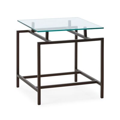 AUXILIARY TABLE 55X55X59 GLASS/METAL DARK BRONZE TH6959900