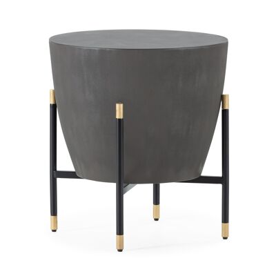 AUXILIARY TABLE 52X52X55 WOOD/METAL -- GRAY/BLACK/GOLD TH1609300