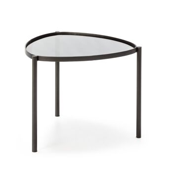 TABLE AUXILIAIRE 61X59X46 MÉTAL/VERRE NOIR TH6612800 1