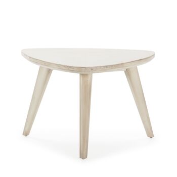 TABLE À MANGER 150X80X76 BOIS BLANC VOILE TH7646608 2