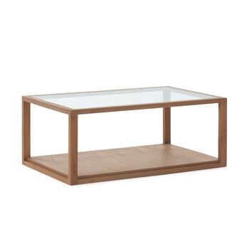 TABLE BASSE 110X70X45 VERRE/BOIS NATUREL TH7634403 1