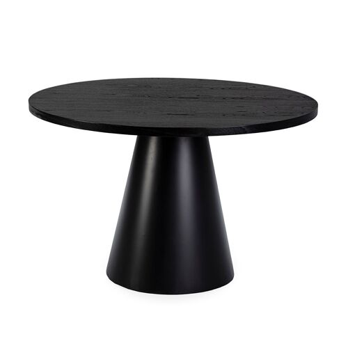 MESA DE COMEDOR 120X120X75 MADERA/METAL NEGRO TH2650520