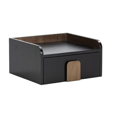 COMODINO 46X41X24 LEGNO NERO/METALLO ORO TH2651120