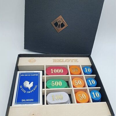 Cardboard box - Belote & 90 tokens