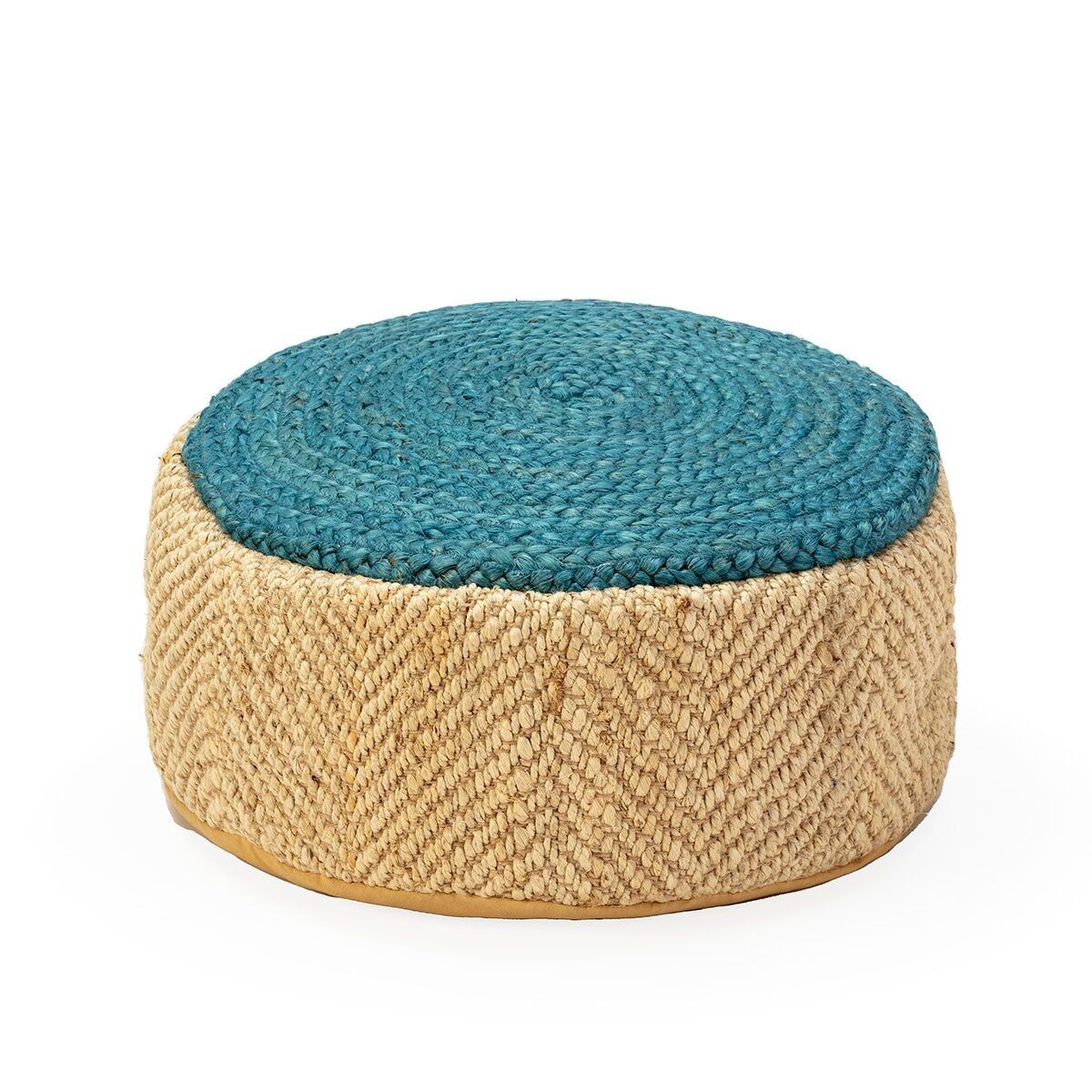 TAPPETO PUFF 55X55X20 SHUMAK AVORIO/BLU TH8202900