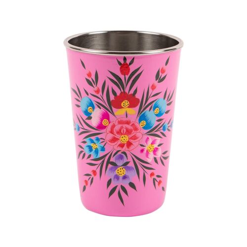 Pansy 400ml Stainless Steel Picnic Tumbler - By BillyCan