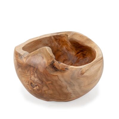 BOWL 35X30X30 NATURAL TEAK WOOD TH2061300