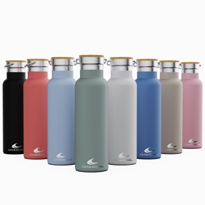 Thermo-Milchflasche 500 ml, doppelschichtige Edelstahl-Thermoflasche, zwei Verschlüsse, Daikoku-Flasche (8 Farben)